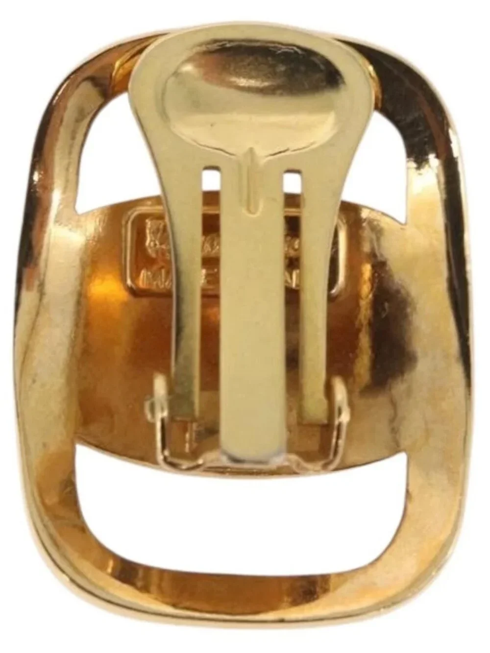 Salvatore Ferragamo Vala Earring Metal Gold Auth am11968V